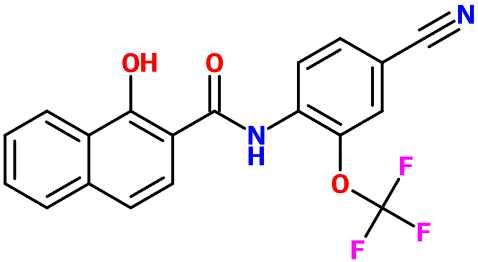 MC007614 N-[4-CN-2-(trifluoromethoxy)phenyl]-1-OH-2-naphthamide